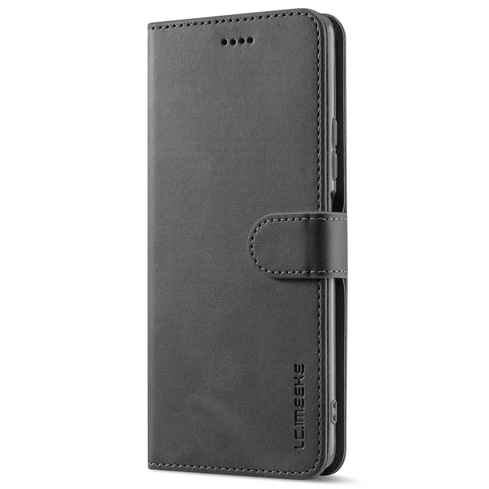 LC.IMEEKE PU Leather Wallet Case Hands-Free Stand Magnetic Closure Flip Cover for Xiaomi Redmi Note 11 Pro / Note 11 Pro+ - Black-2
