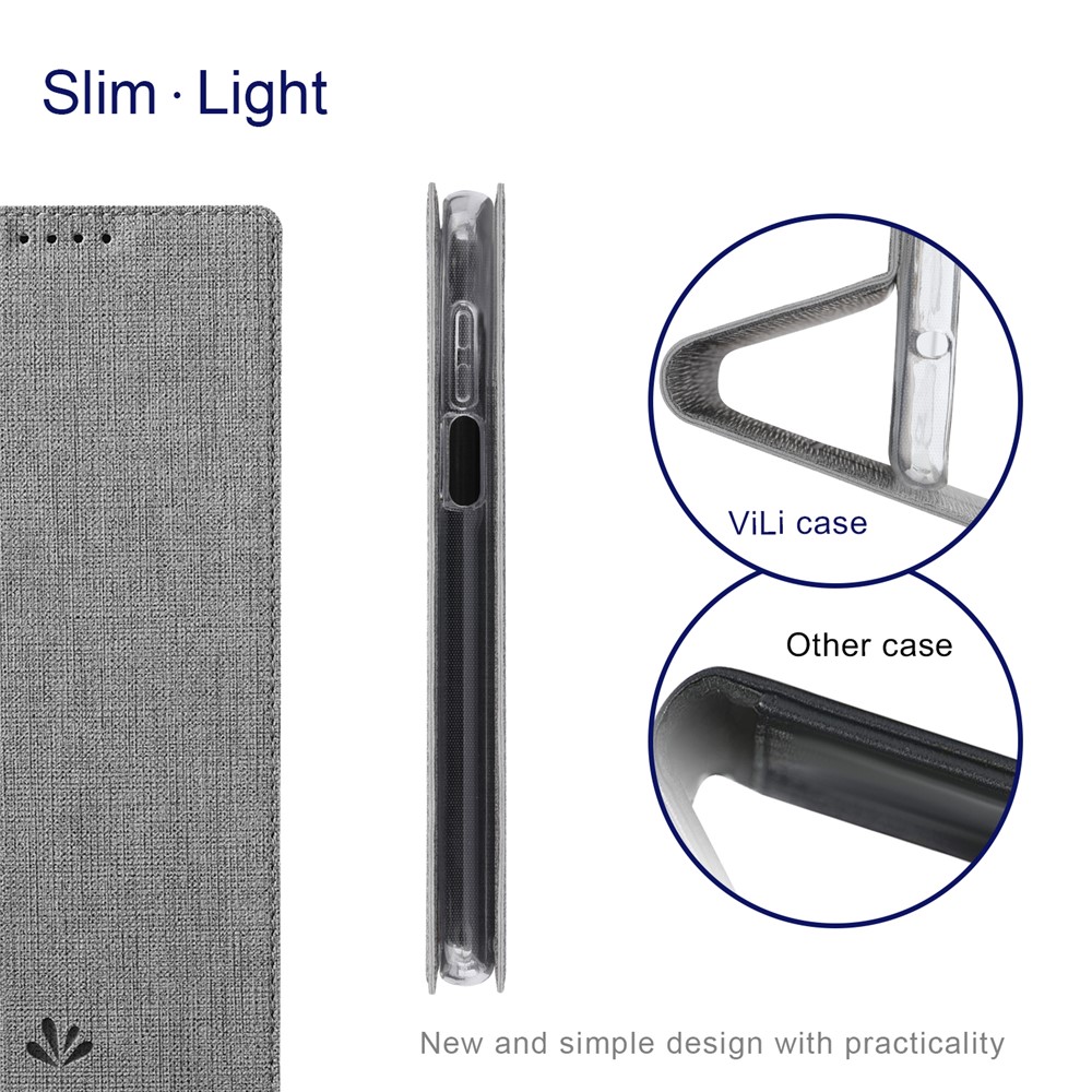 VILI DMX Series Anti-scratch Mobile Phone Bag Case PU Leather Stand Auto Magnetic Closed Phone Cover for Xiaomi Redmi Note 11 5G / Poco M4 Pro 5G - Grey-6
