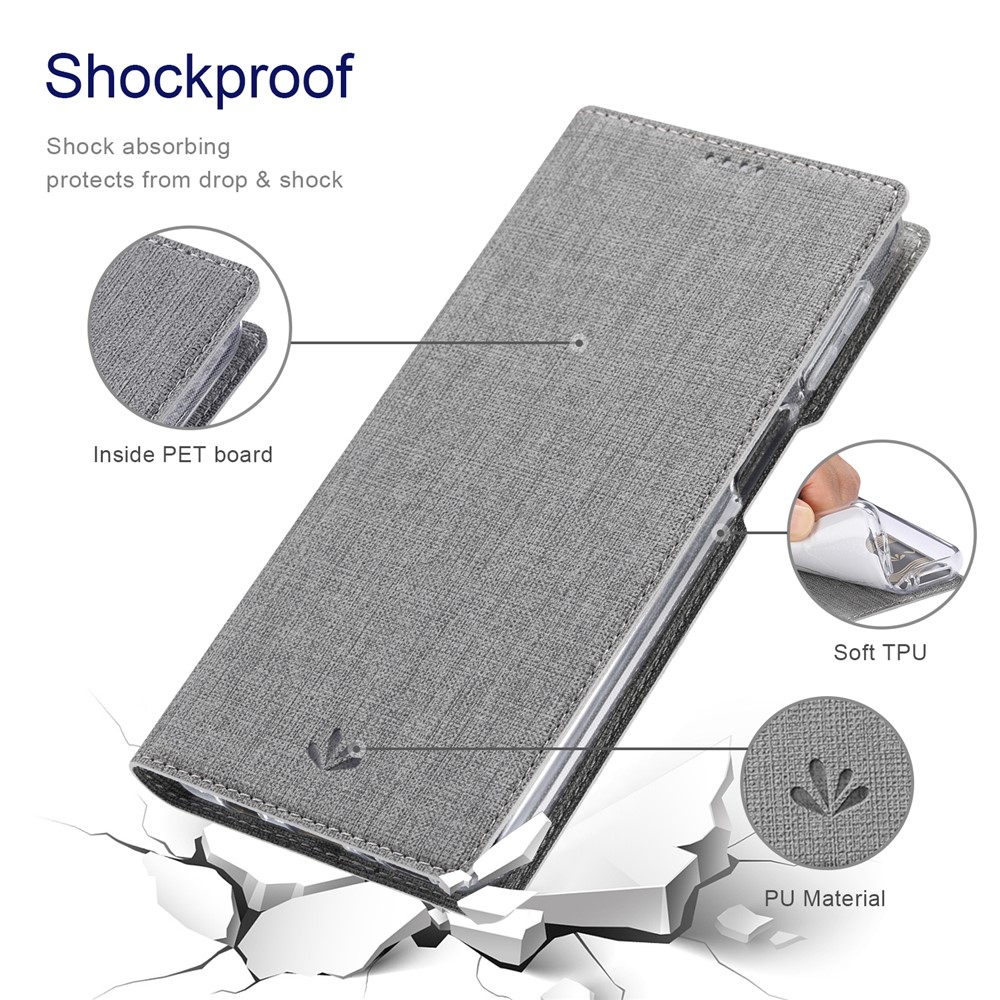 VILI DMX Series Anti-scratch Mobile Phone Bag Case PU Leather Stand Auto Magnetic Closed Phone Cover for Xiaomi Redmi Note 11 5G / Poco M4 Pro 5G - Grey-8