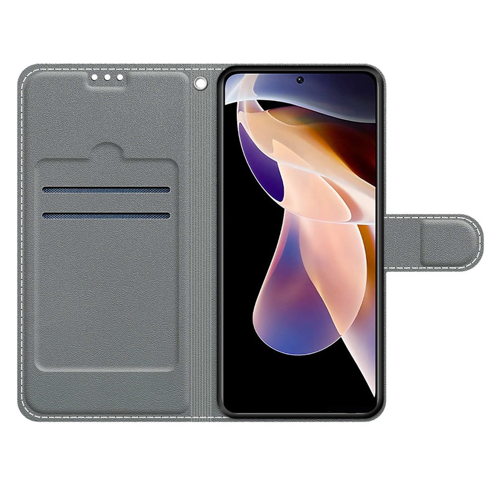Stand Feature Wrist Strap Pattern Printing Leather Flip Case with Card Slots for Xiaomi Redmi Note 11 Pro / Note 11 Pro+ - Cat-5