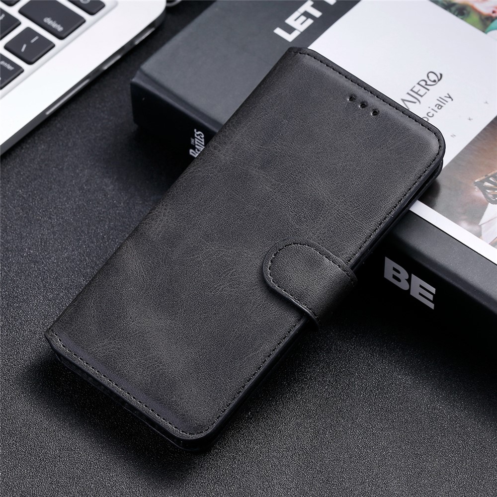 Textured Leather + TPU Stand Wallet Case Protective Phone Cover for Xiaomi Redmi Note 11 Pro/Note 11 Pro+ 5G - Black-11
