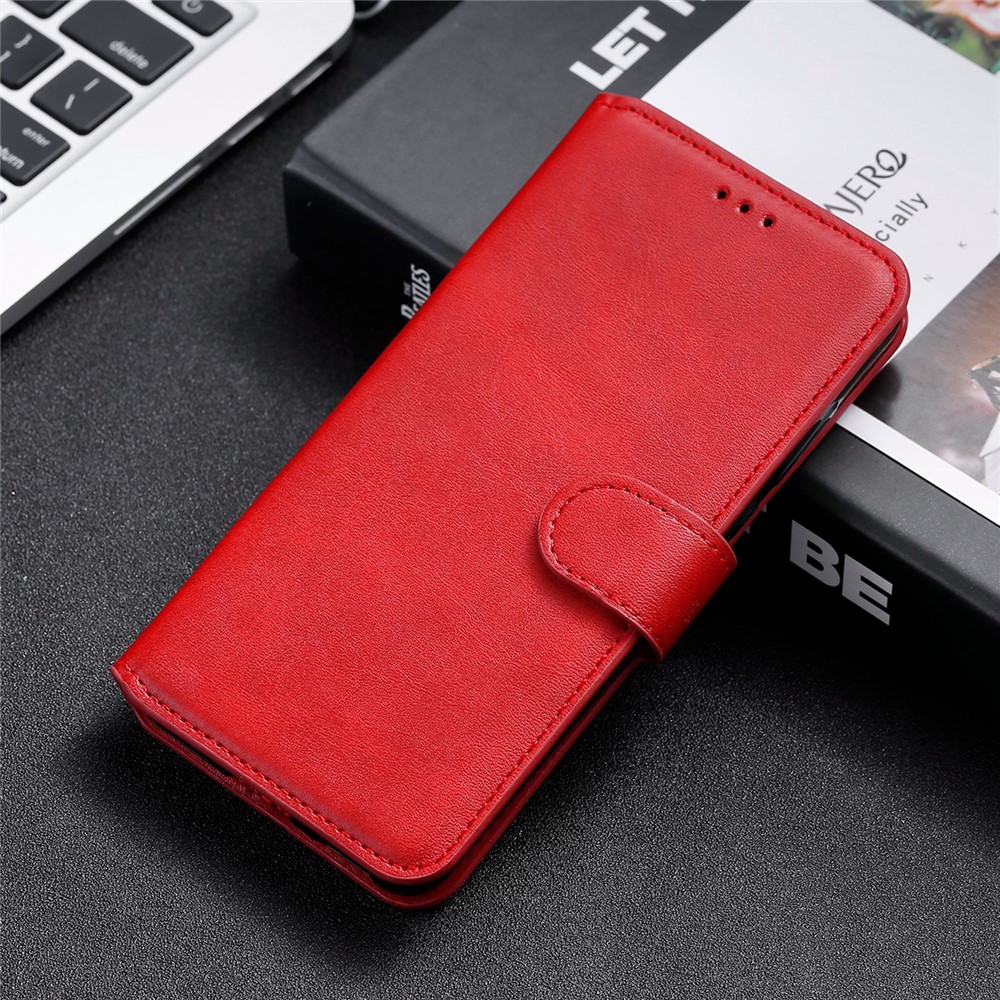 Textured Leather + TPU Stand Wallet Case Protective Phone Cover for Xiaomi Redmi Note 11 Pro/Note 11 Pro+ 5G - Red-11