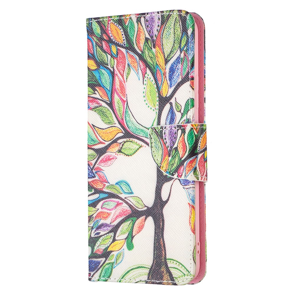 Pattern Printing Magnetic Clasp PU Leather Folio Flip Stand Wallet Cover Phone Case Shell for Xiaomi Redmi Note 11 5G/Note 11T 5G/Poco M4 Pro 5G - Life Tree-2