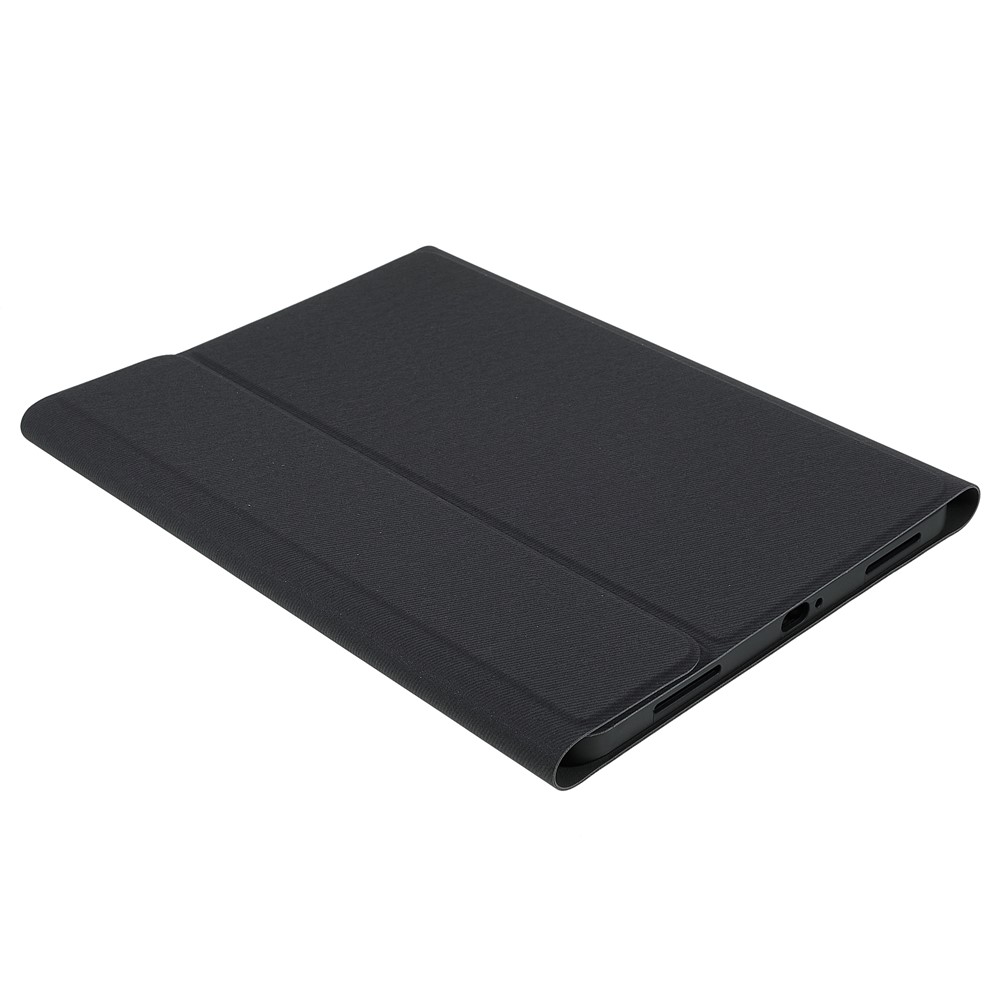 Pen Slot Design Tablet Protective Stand Case Cloth Texture Leather Cover + Wireless Bluetooth Keyboard for Xiaomi Pad 5/Pad 5 Pro - Black-9