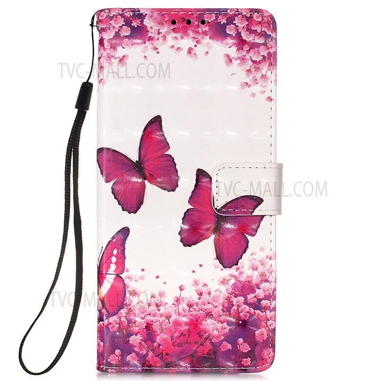 3D Pattern Printing Folio Flip Stand Wallet PU Leather Phone Case Cover with Wrist Strap for Xiaomi Redmi Note 11 5G/Poco M4 Pro 5G - Rose Red Butterfly-2