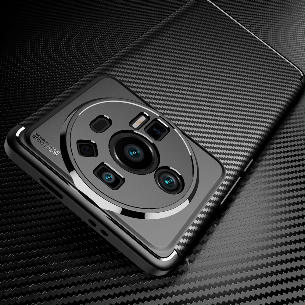 Carbon Fiber Texture Design Soft TPU Anti-Fingerprint Drop-Protection Phone Cover for Xiaomi 12 Ultra - Black-4