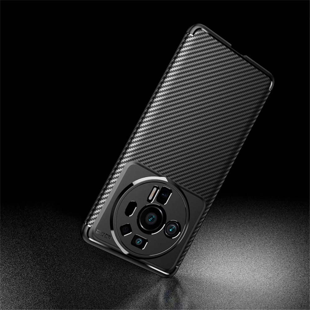 Carbon Fiber Texture Design Soft TPU Anti-Fingerprint Drop-Protection Phone Cover for Xiaomi 12 Ultra - Black-5
