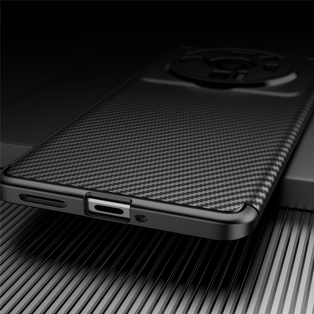 Carbon Fiber Texture Design Soft TPU Anti-Fingerprint Drop-Protection Phone Cover for Xiaomi 12 Ultra - Black-7