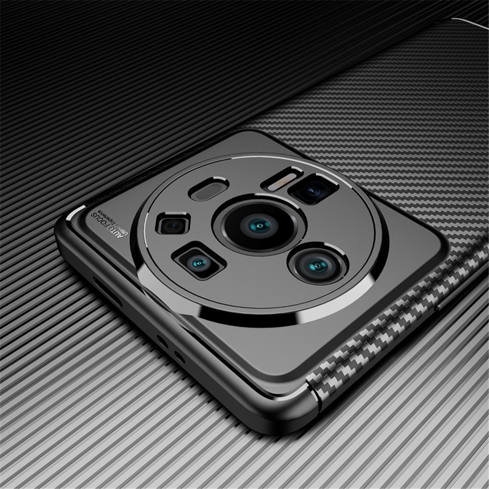 Carbon Fiber Texture Design Soft TPU Anti-Fingerprint Drop-Protection Phone Cover for Xiaomi 12 Ultra - Black-8