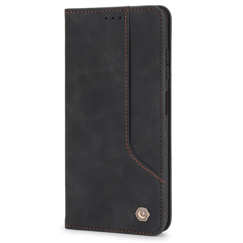 POLA 008 Series Retro Style Stand Wallet Phone Case PU Leather Auto Closing Magnetic Protective Cover for Xiaomi Poco X3/Poco X3 NFC/Poco X3 Pro - Black-10