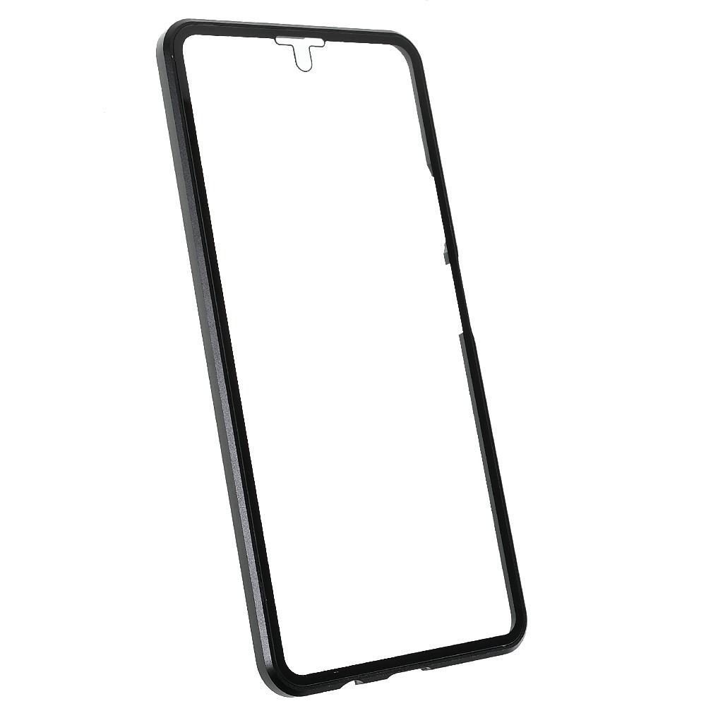 For Xiaomi Redmi Note 11 5G/Poco M4 Pro 5G Metal Bumper + Double-sided Tempered Glass Mobile Cover Magnetic Phone Case - Black-10