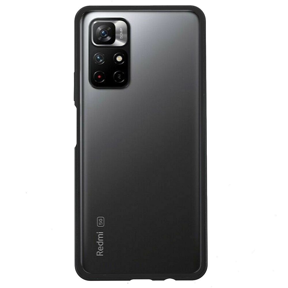 For Xiaomi Redmi Note 11 5G/Poco M4 Pro 5G Metal Bumper + Double-sided Tempered Glass Mobile Cover Magnetic Phone Case - Black-2