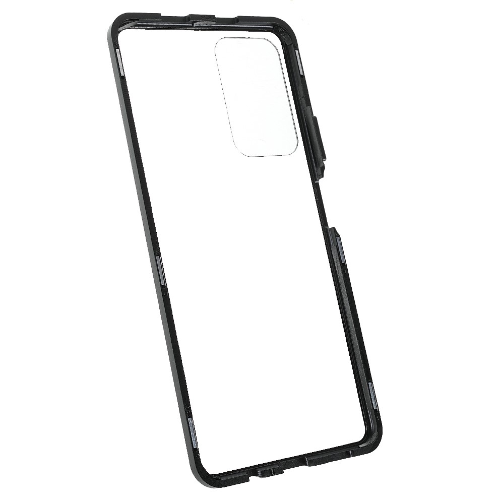 For Xiaomi Redmi Note 11 5G/Poco M4 Pro 5G Metal Bumper + Double-sided Tempered Glass Mobile Cover Magnetic Phone Case - Black-9