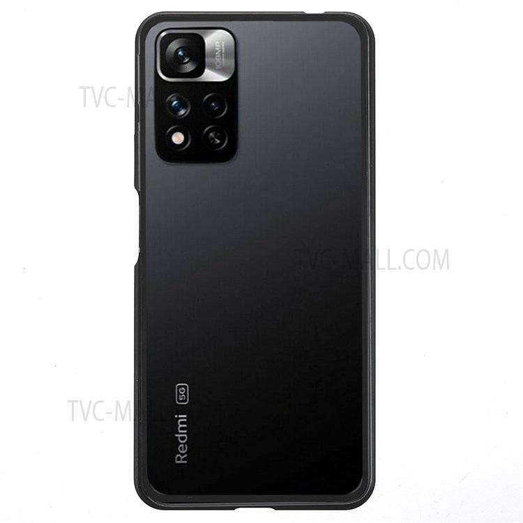 For Xiaomi Redmi Note 11 Pro/Note 11 Pro+ 360 Degree Full Cover Phone Case Metal Bumper + Double-sided Tempered Glass Shell with Magnetic Closure - Black-2
