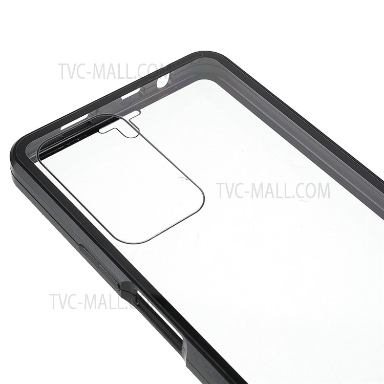 For Xiaomi Redmi Note 11 Pro/Note 11 Pro+ 360 Degree Full Cover Phone Case Metal Bumper + Double-sided Tempered Glass Shell with Magnetic Closure - Black-6