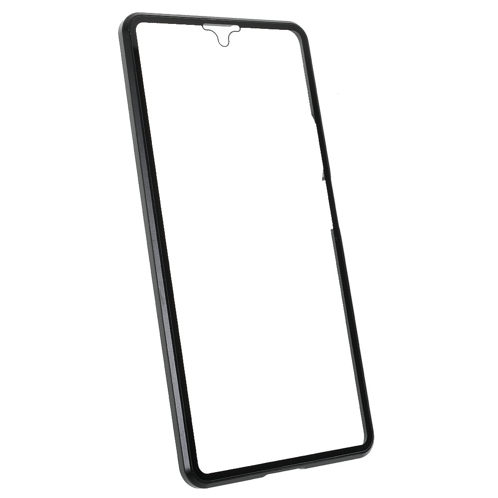 For Xiaomi 11T/11T Pro Magnetic Closure Phone Case Metal Bumper + Double-sided Tempered Glass Cover - Black-10