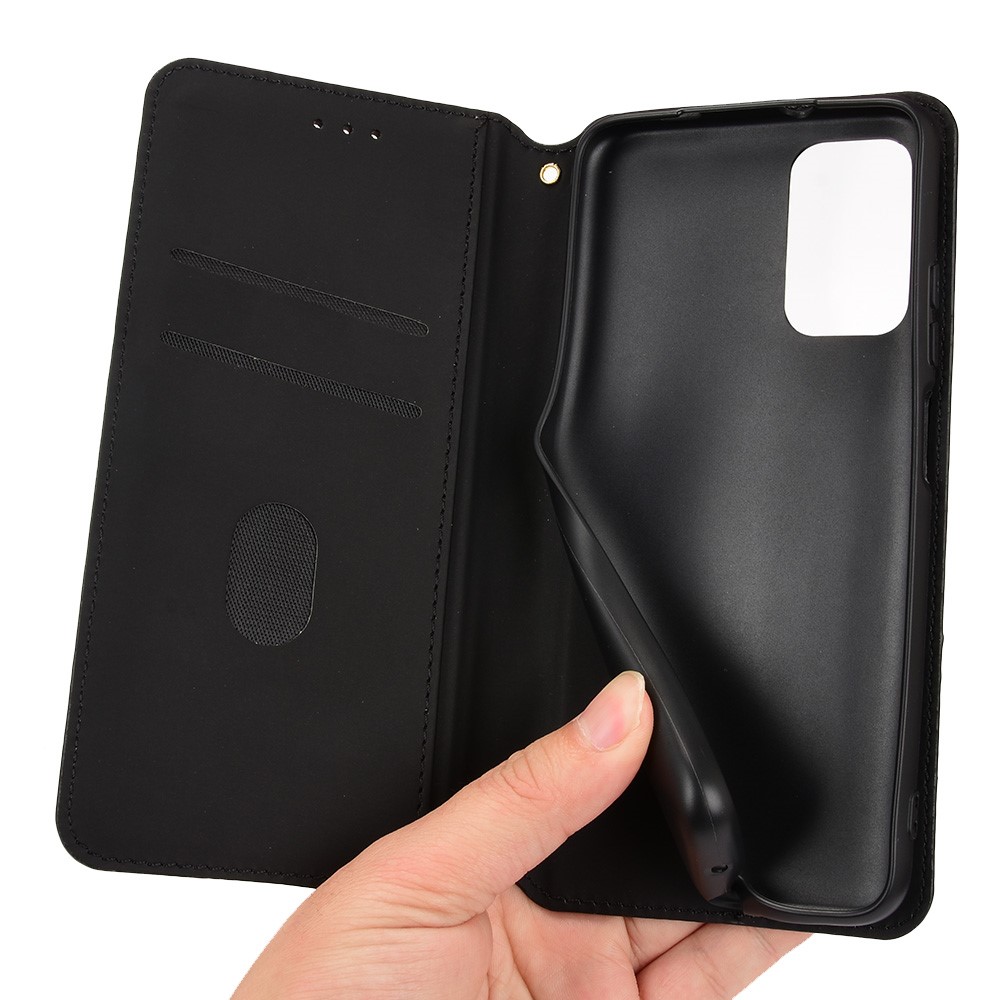 For Xiaomi Redmi Note 9 4G (Qualcomm Snapdragon 662) / Redmi 9T / Redmi 9 Power Protective Cover Imprinted Pattern Cell Phone Case PU Leather + TPU Phone Case with Stand Wallet - Black-9