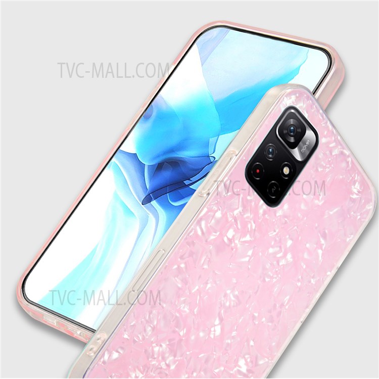 IPAKY IMD Design Dual Layer Acrylic Backing + TPU Soft Shockproof Protective Case for Xiaomi Redmi Note 11 5G / Redmi Note 11T 5G / Poco M4 Pro 5G - Pink-2