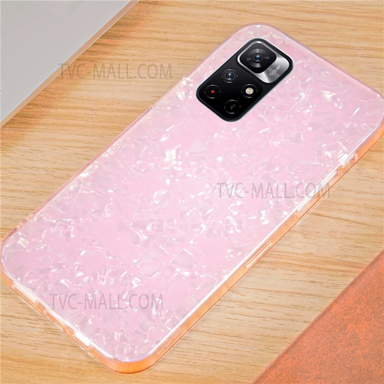 IPAKY IMD Design Dual Layer Acrylic Backing + TPU Soft Shockproof Protective Case for Xiaomi Redmi Note 11 5G / Redmi Note 11T 5G / Poco M4 Pro 5G - Pink-3