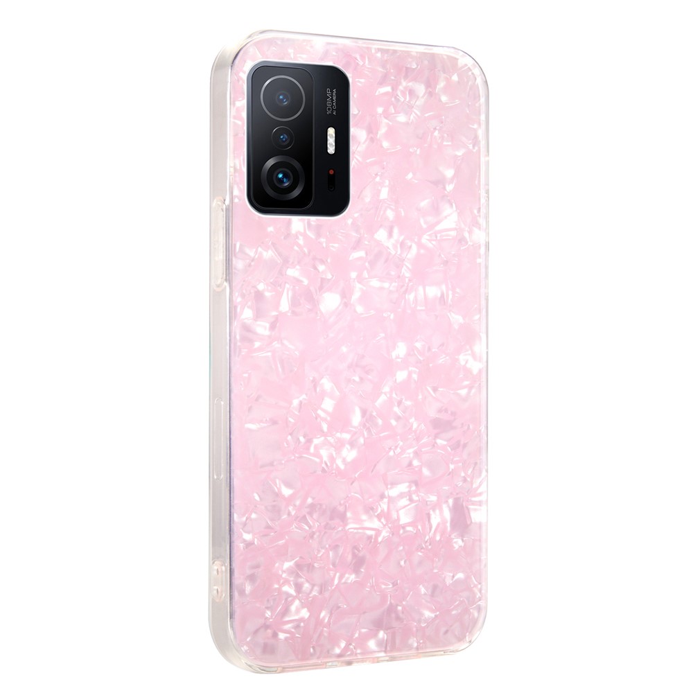 IPAKY Ultra-Thin IMD Acrylic Rear Panel + Soft TPU Shockproof Anti-Scratch Phone Case for Xiaomi 11T / 11T Pro - Pink-3