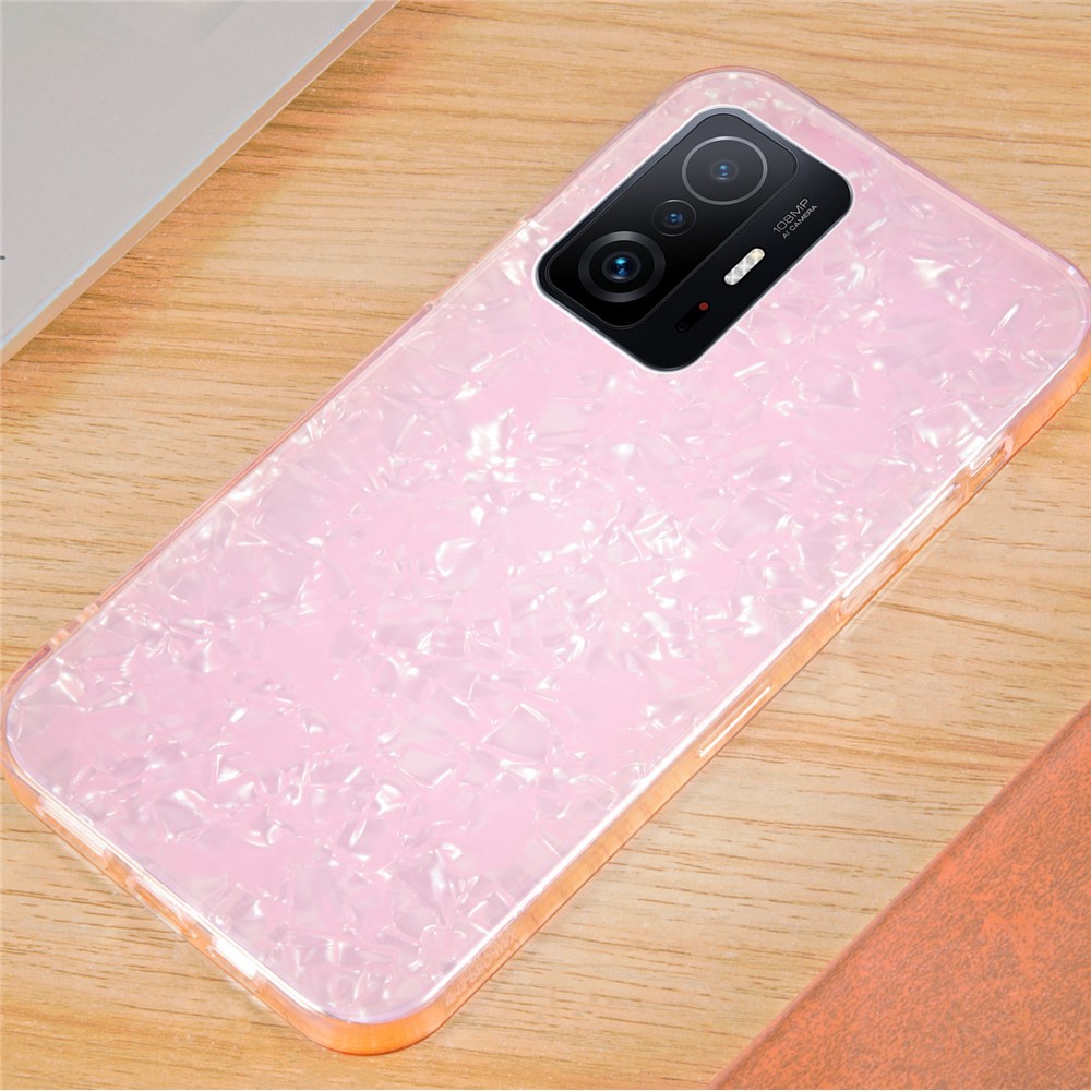 IPAKY Ultra-Thin IMD Acrylic Rear Panel + Soft TPU Shockproof Anti-Scratch Phone Case for Xiaomi 11T / 11T Pro - Pink-4