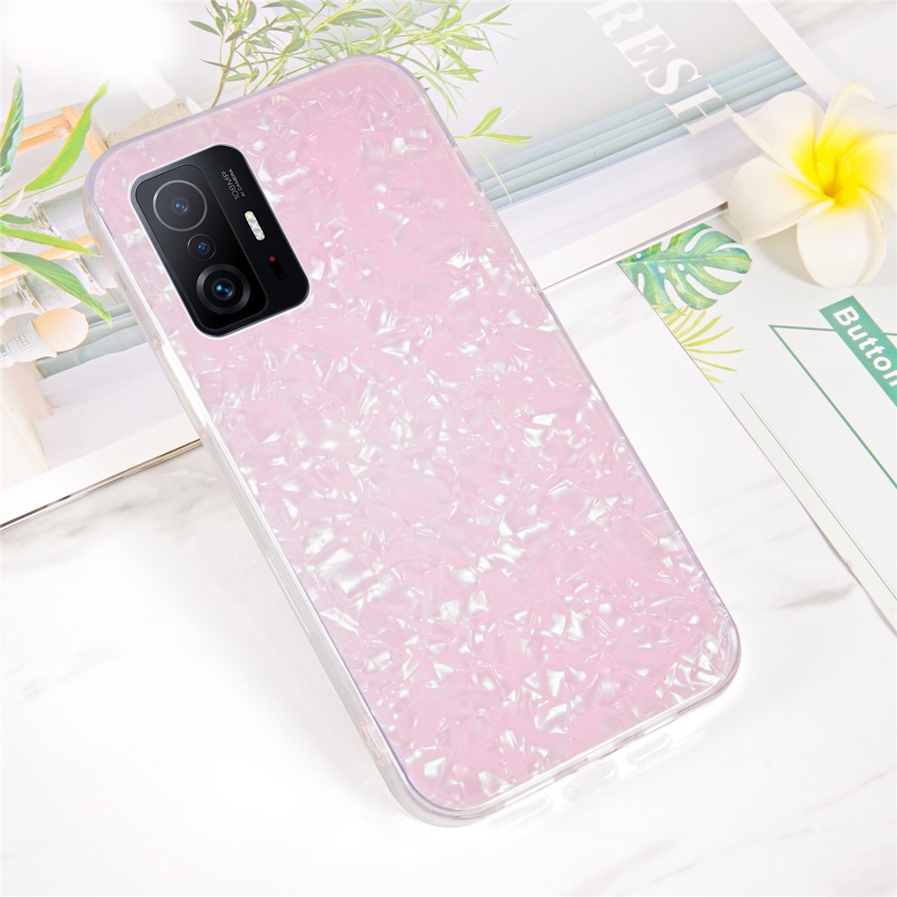 IPAKY Ultra-Thin IMD Acrylic Rear Panel + Soft TPU Shockproof Anti-Scratch Phone Case for Xiaomi 11T / 11T Pro - Pink-7