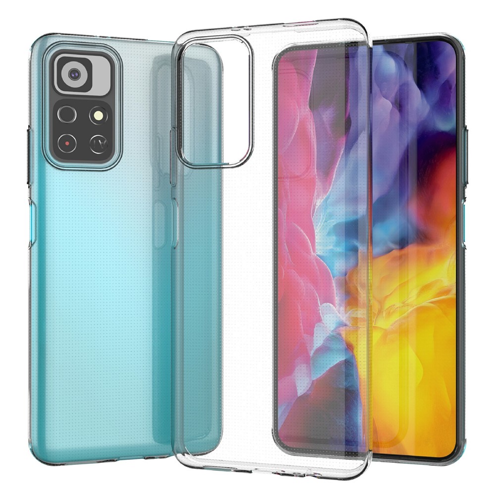 Fingerprint-proof Slim Clear Mobile Phone TPU Case Phone Cover for Xiaomi Redmi Note 11 5G / Xiaomi Poco M4 Pro 5G-1