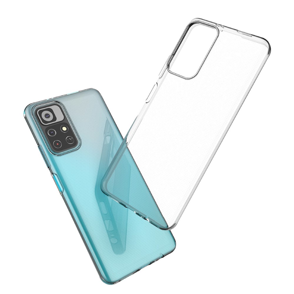 Fingerprint-proof Slim Clear Mobile Phone TPU Case Phone Cover for Xiaomi Redmi Note 11 5G / Xiaomi Poco M4 Pro 5G-4