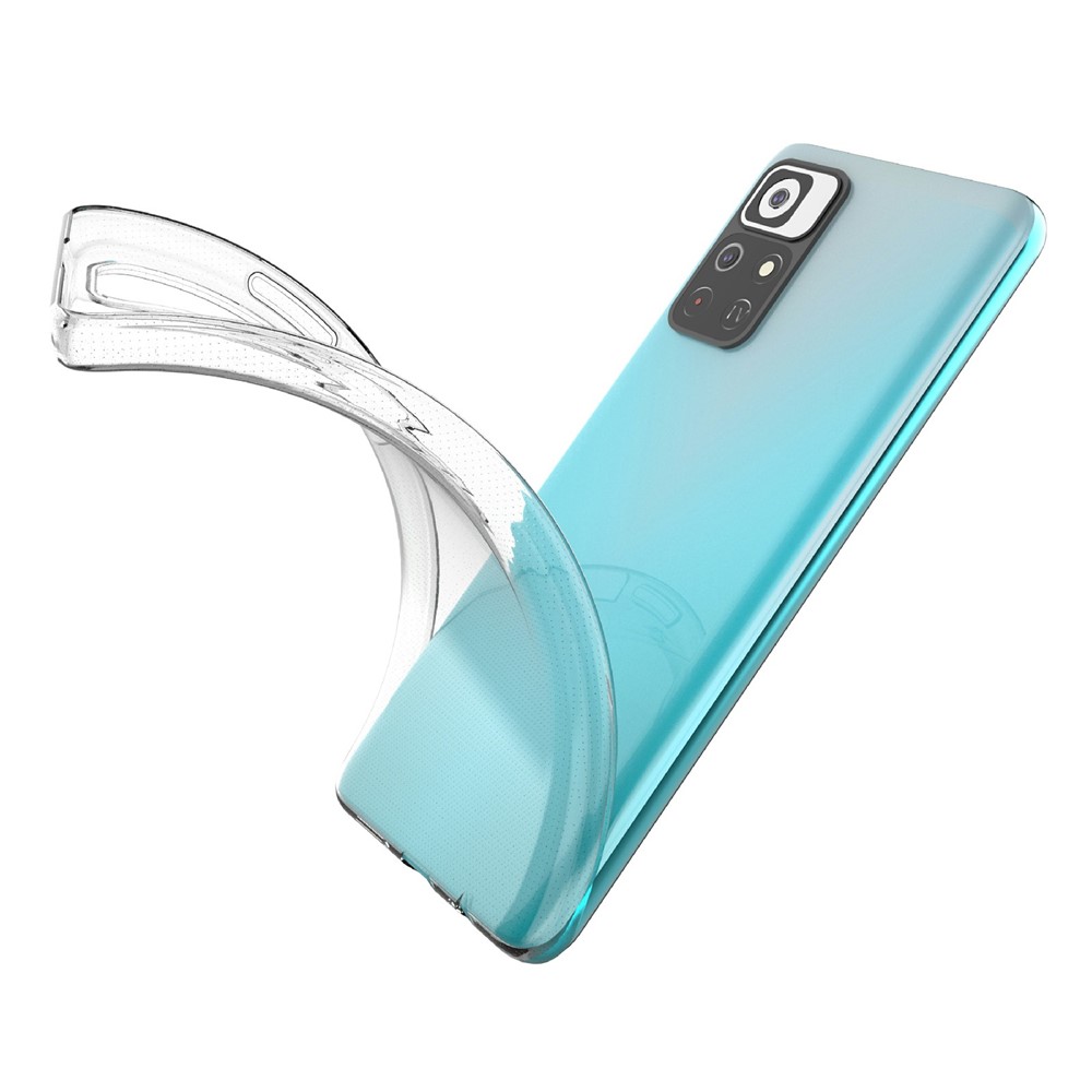 Fingerprint-proof Slim Clear Mobile Phone TPU Case Phone Cover for Xiaomi Redmi Note 11 5G / Xiaomi Poco M4 Pro 5G-6