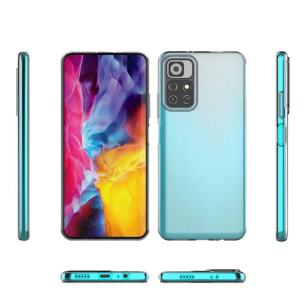 Fingerprint-proof Slim Clear Mobile Phone TPU Case Phone Cover for Xiaomi Redmi Note 11 5G / Xiaomi Poco M4 Pro 5G-7