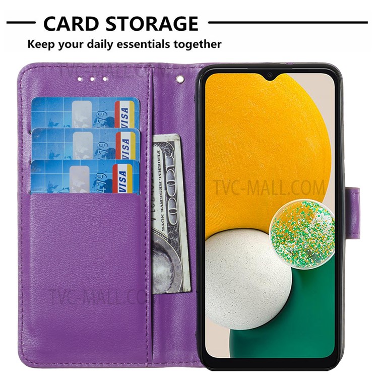 Solid Color Magnetic Closure Flip Leather Protective Wallet Shell Horizontal Stand Case for Xiaomi Redmi Note 11 Pro+/11 Pro - Purple-4