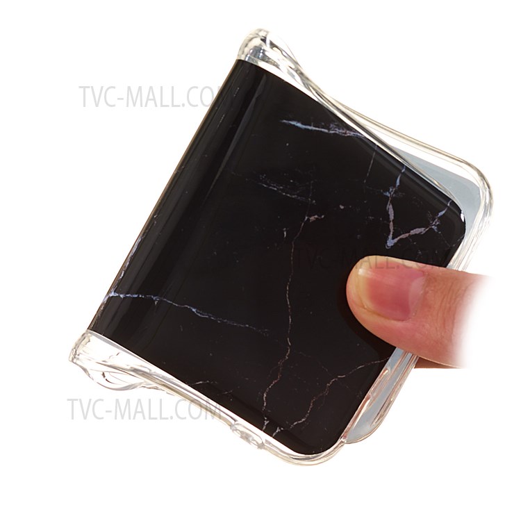 Marble Pattern Design IMD Soft TPU Shockproof Protective Case Cover for Xiaomi Redmi Note 11 5G / Poco M4 Pro 5G - Black-3