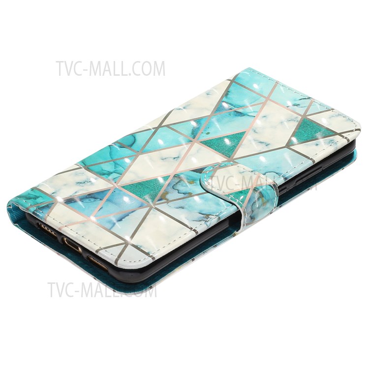 PU Leather Book Stand Flip Wallet Case Magnetic Clasp 3D Creative Pattern Printing Phone Cover for Xiaomi Redmi Note 11 5G / Poco M4 Pro 5G - Marble-6