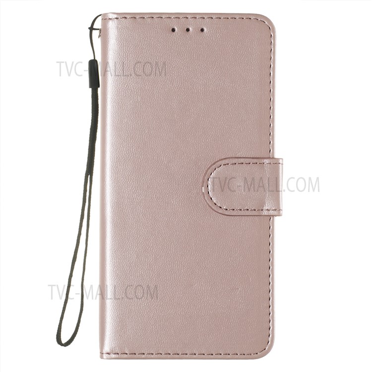 Solid Color Magnetic Closure Flip Leather Protective Shell Wallet Stand Case for Xiaomi Redmi Note 11 5G/Poco M4 Pro 5G - Rose Gold-2
