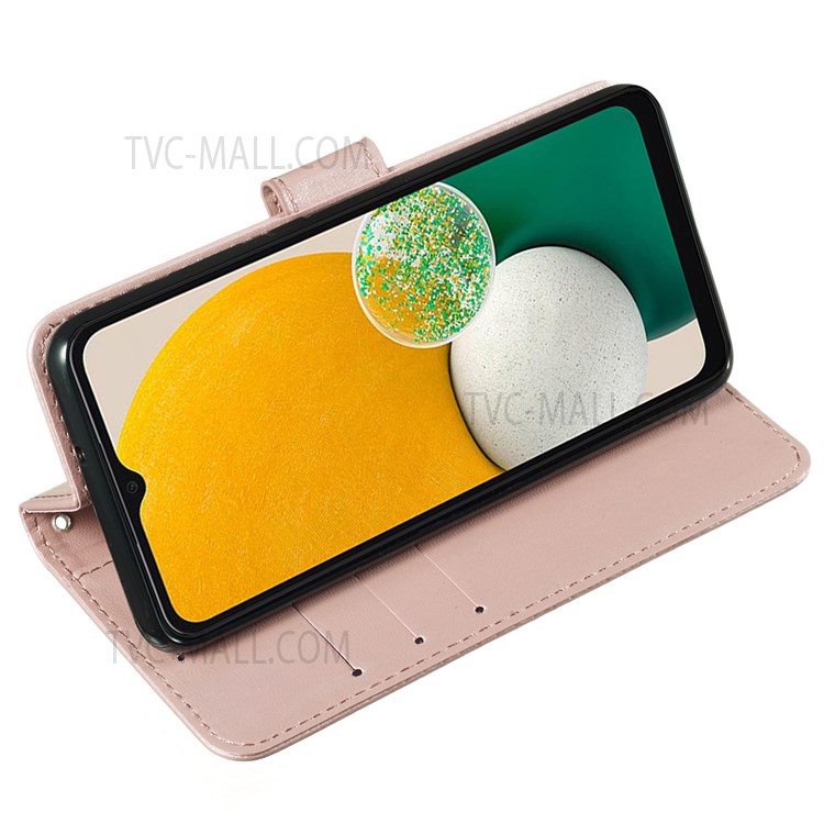 Solid Color Magnetic Closure Flip Leather Protective Shell Wallet Stand Case for Xiaomi Redmi Note 11 5G/Poco M4 Pro 5G - Rose Gold-6
