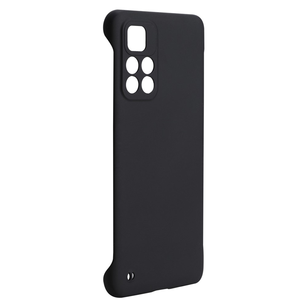 ENKAY Rubberized Finish Solid Color Frameless Matte Hard PC Protective Cover Mobile Phone Case for Xiaomi Redmi Note 11 Pro/Note 11 Pro+ - Black-1