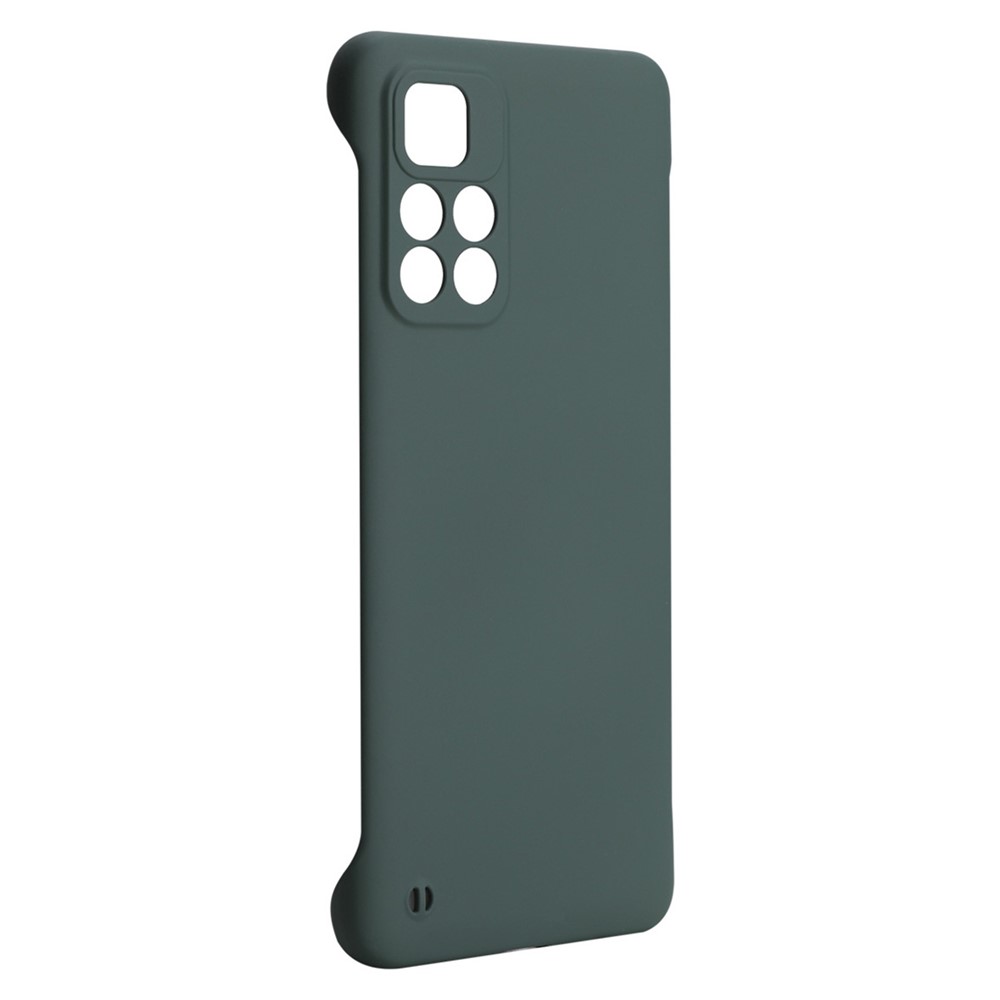 ENKAY Rubberized Finish Solid Color Frameless Matte Hard PC Protective Cover Mobile Phone Case for Xiaomi Redmi Note 11 Pro/Note 11 Pro+ - Blackish Green-1