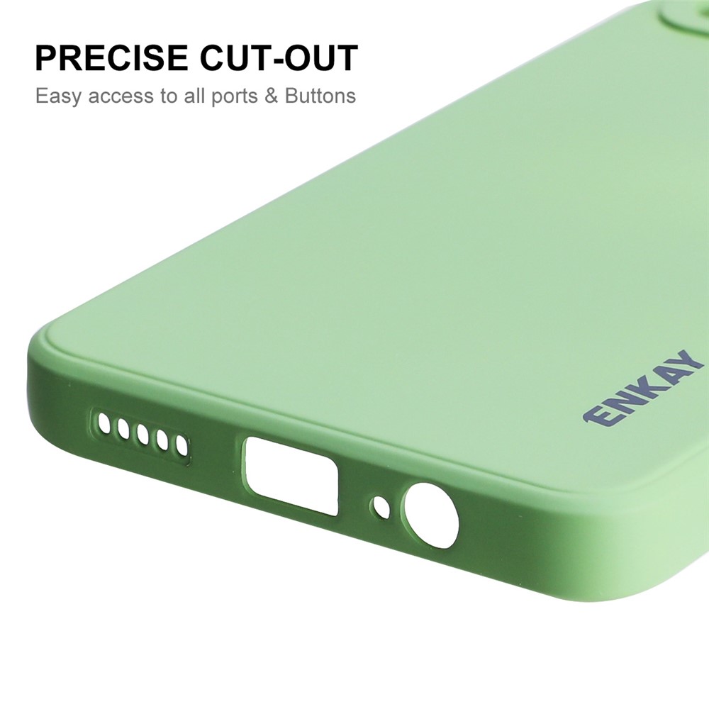 ENKAY Scratch-resistant Soft Liquid Silicone Case Precise Cutout Phone Cover for Xiaomi Redmi Note 11 5G/Poco M4 Pro 5G - Black-3