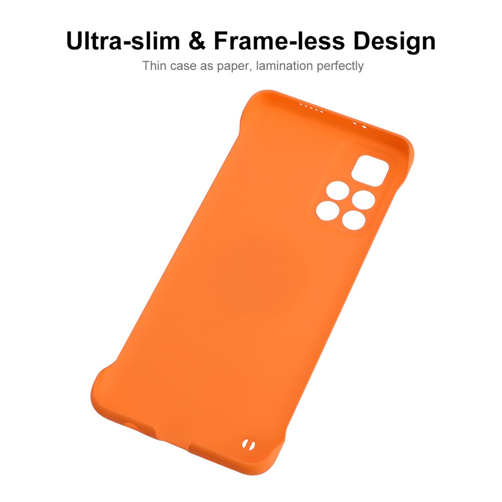 ENKAY Rubberized Matte Framless Incomplete Covering Hard PC Phone Case Shell for Xiaomi Redmi Note 11 5G/Poco M4 Pro 5G - Black-4