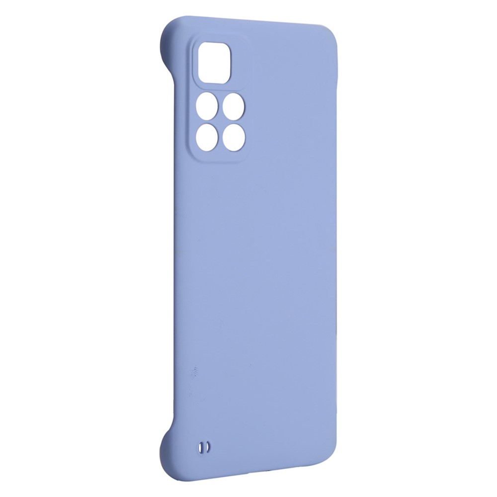 ENKAY Rubberized Matte Framless Incomplete Covering Hard PC Phone Case Shell for Xiaomi Redmi Note 11 5G/Poco M4 Pro 5G - Purple-1
