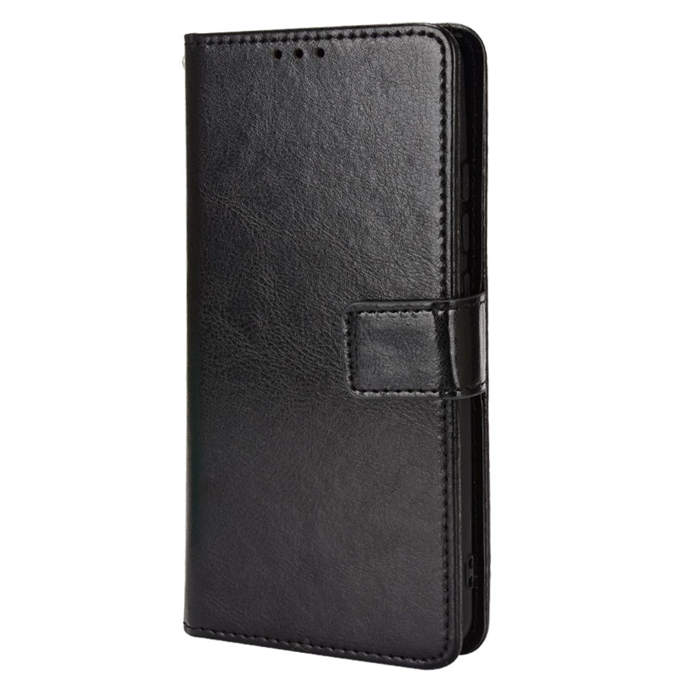 Crazy Horse Texture All-round Shockproof Stand Wallet PU Leather + TPU Case Phone Cover for Xiaomi 12/12X - Black-2