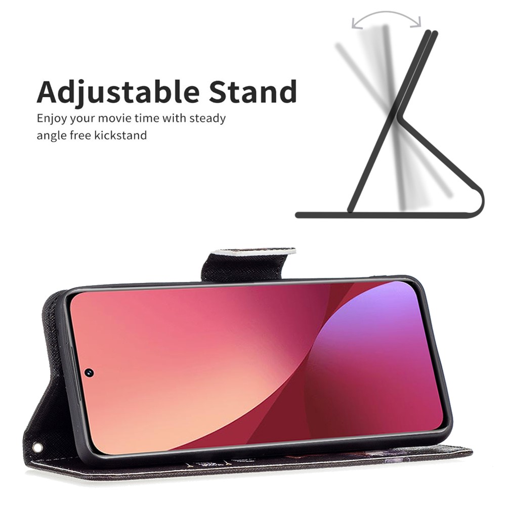 For Xiaomi 12 PU Leather Pattern Printing Wallet Phone Case Stand Feature Anti-Scratch Shockproof Folding Cover - Bear-5