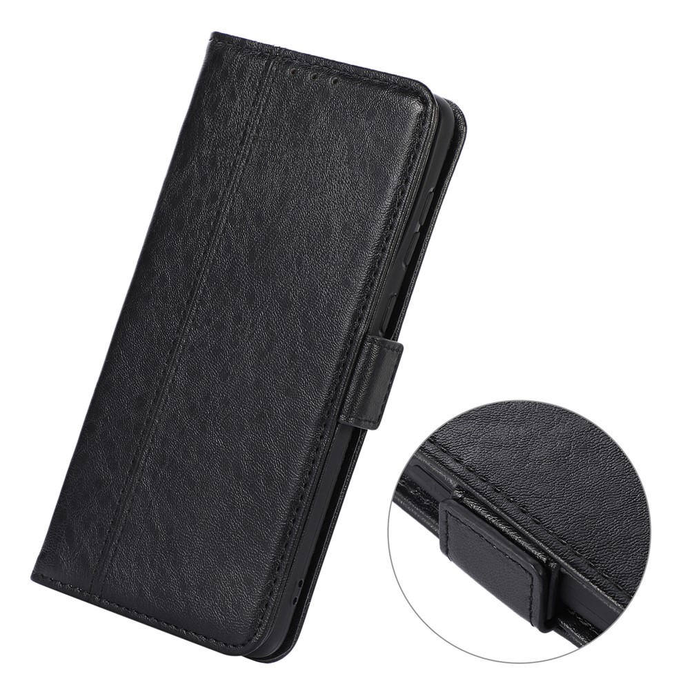 For Xiaomi 11 Lite 5G NE/Mi 11 Lite 4G/5G Cell Phone Case Stand Function Crazy Horse Texture PU Leather + TPU Side Magnetic Clasps Phone Cover with Wallet - Black-7