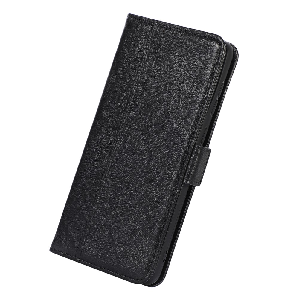 Crazy Horse Texture Case for Xiaomi Redmi Note 11 Pro/11 Pro+ TPU + PU Leather Side Magnetic Clasps Wallet Stand Phone Shell - Black-6