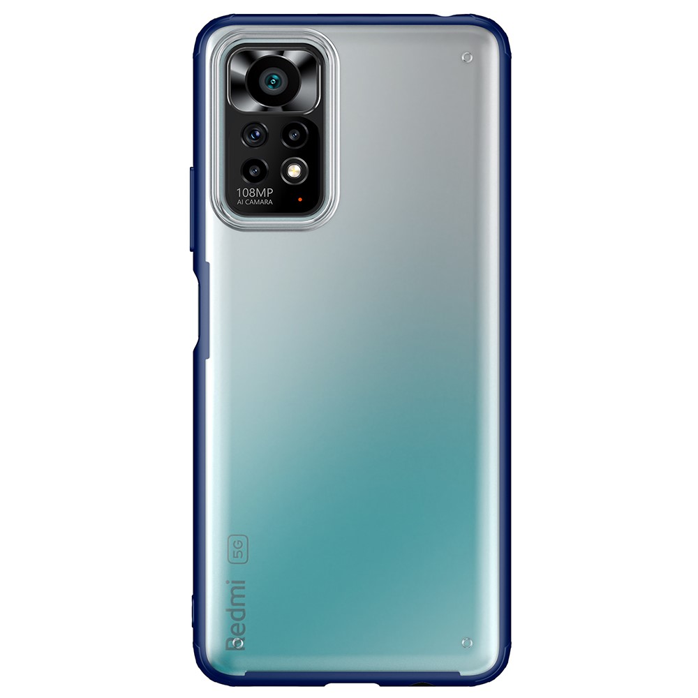 For Xiaomi Redmi Note 11 4G (Qualcomm)/Note 11S 4G Armor Series Matte Finish PC Back + Soft TPU Hybrid Cover Protective Phone Case - Blue-2