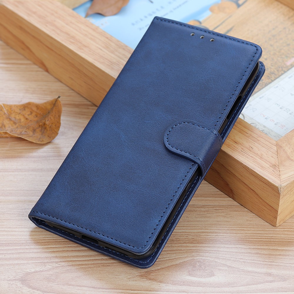 For Xiaomi Redmi Note 11 4G (Qualcomm)/Note 11S 4G PU Leather Wallet Stand Case Magnetic Clasp Phone Cover - Blue-10