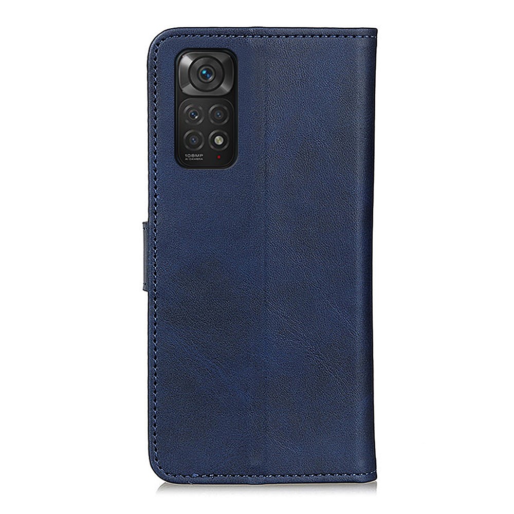 For Xiaomi Redmi Note 11 4G (Qualcomm)/Note 11S 4G PU Leather Wallet Stand Case Magnetic Clasp Phone Cover - Blue-3