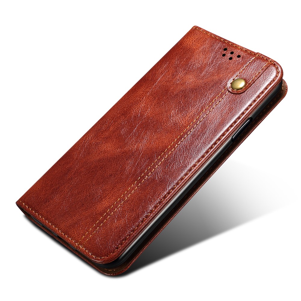 For Xiaomi Redmi Note 11 Pro 5G (Qualcomm) / Note 11 Pro 4G (MediaTek) Folio Stand Wallet Case Waxy Crazy Horse Texture PU Leather Magnetic Absorption Cover - Brown-10