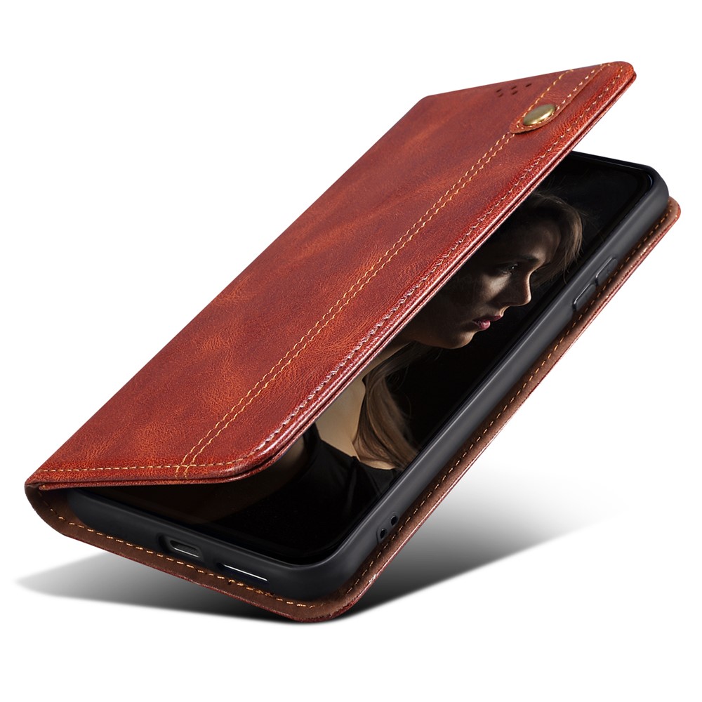 For Xiaomi Redmi Note 11 Pro 5G (Qualcomm) / Note 11 Pro 4G (MediaTek) Folio Stand Wallet Case Waxy Crazy Horse Texture PU Leather Magnetic Absorption Cover - Brown-11