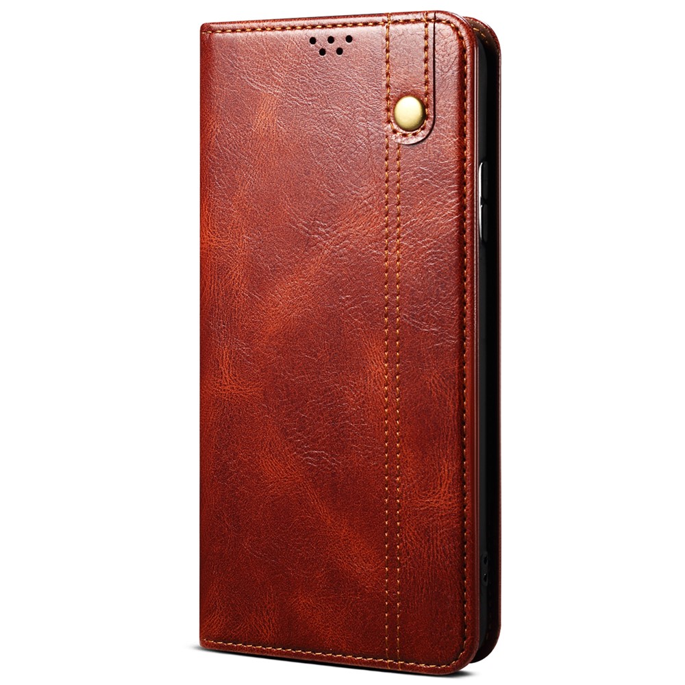 For Xiaomi Redmi Note 11 Pro 5G (Qualcomm) / Note 11 Pro 4G (MediaTek) Folio Stand Wallet Case Waxy Crazy Horse Texture PU Leather Magnetic Absorption Cover - Brown-2